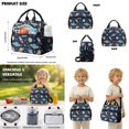 thumbnail image 5 of Xoenoiee Astronaut Planet Rocket Star Print Kids Backpack for Boys 3 In 1 School Bookbag Set Travel Rucksack with Insulated Lunch Bag and Pencil Case Lightweight Elementary School Bag Daypack, 5 of 6