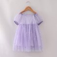thumbnail image 2 of Vedolay Spring Dresses Flower Girls Dresses for Wedding Satin Tulle Princess Pageant Dress Kids Pearls Prom Ball Gowns,Purple 12-18 Months, 2 of 5