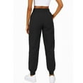 thumbnail image 6 of Lenpel Women's Cargo Sweatpants Comfy Elastic High Waisted Drawstring Workout Joggers Casual Athletic Pants with Pockets(Black,Large), 6 of 7