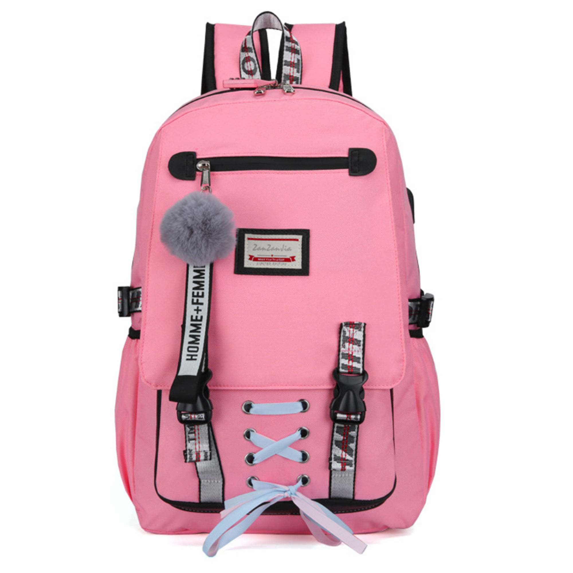 Unisex boys Girls Shoulder's Backpack School College Travel Gym Large Canvas Bag