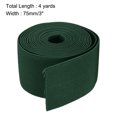 thumbnail image 2 of Uxcell Twill Elastic Band Double Side 3" Flat 4 Yard 1 Roll Flat Elastic Ribbon Cord Dark Green for Sewing, Waistband, 2 of 6
