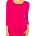 thumbnail image 5 of MOA Collection Women's A-Line Long Dress with 3/4 Sleeves and Relaxed Round Neckline, 5 of 7