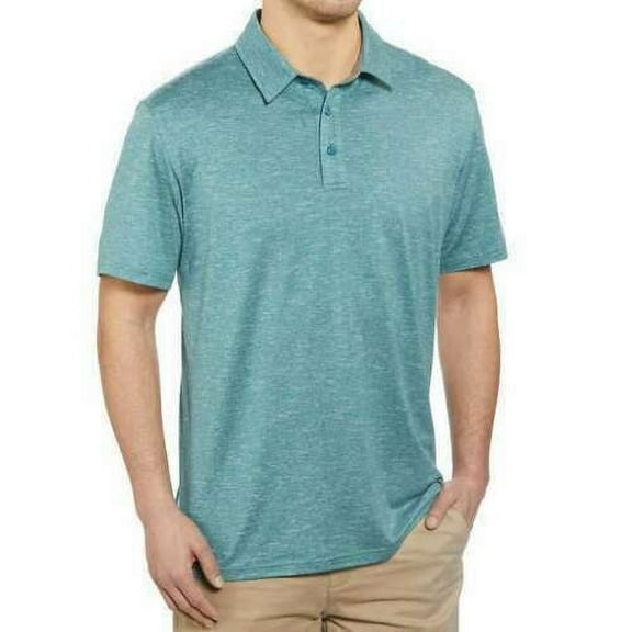 NEW!!! G.H. Bass & Co. Men's Performance Polo (Dragonfly Heather & Small)