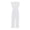 White, variant on Black Jumpsuit for Women Petite Length Dressy Summer Casual V Neck Ruffled High Belt Belt Accordion Pleated Trouser Legs Solid Color Sleeveless Jumpsuit Summer Romper for Women 2024