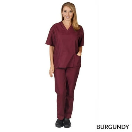 

NATURAL UNIFORMS WOMENS SOLID V-NECK SCRUB SET FREE SHIPPING