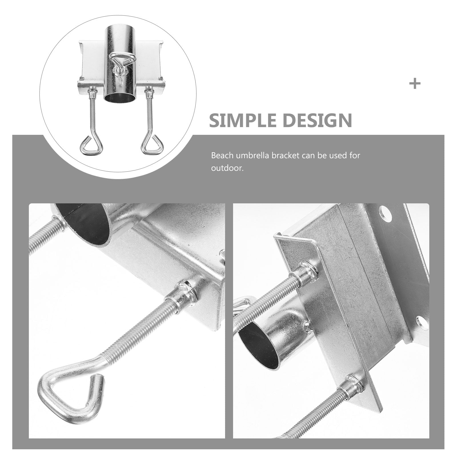 OUNONA 2pcs Multi-function Parasol Support Bracket Stable Bottom Camping Umbrella Stand Summer Parasol Base