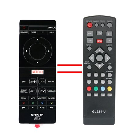 GJ221-U 9LE98003063230 Remote Control for Sharp LED HDTV