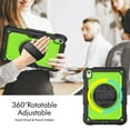 thumbnail image 2 of Dteck Rugged Case for Apple iPad (10th generation) 10.9-inch with Built-in Screen Protector, Rotating Hand Strap Stand Heavy Duty Shockproof Case with Carrying Shoulder Strap for iPad 10th Gen,Green, 2 of 7