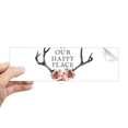 thumbnail image 1 of Autocollant Pare-Chocs Rectangulaire Fleurs de Bois de Cerf Local, 1 of 1
