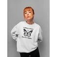 thumbnail image 2 of There'd Be No Butterflies Sweatshirt Women -Smartprints Designs, Female Large, 2 of 4