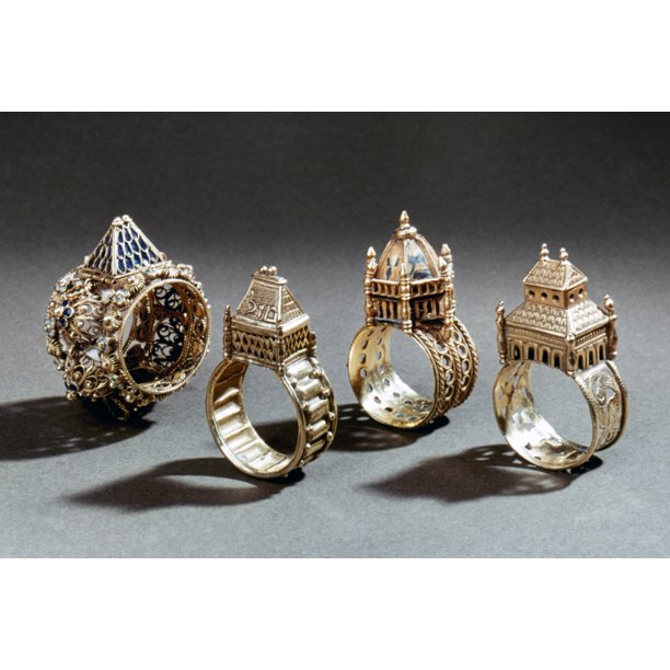 Stretched Canvas Art Ceremonial Marriage Rings Nceremonial Jewish Wedding Rings Italian Early 17th And 18th Century Large 24 X 36 Inch Wall Art Decor Size Walmart Com Walmart Com