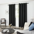 thumbnail image 7 of ZOPZO 100% Blackout Curtains Light Blocking, Black, 52W x 63L Inch, Thermal Insulated Window Drapes for Home Bedroom Office, Set of 2, 7 of 7