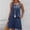 Navy 03, variant on Karymi Womens Summer Tops 2-Piece Casual Outfit, Sleeveless Scoop Neck Tank Top with Metal Ring Detail Elastic Waist Shorts with Pockets, Summer Set Womens Blouses