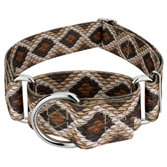 Country Brook Petz® 1 1/2 inch Rattlesnake Martingale Dog Collar, Extra Large