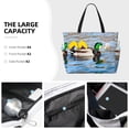 thumbnail image 3 of Fotbe Mallard Duck Swimming In A River Bolsa de Viaje para Playa - Resistente al Agua, Bolsa Tote de Gran Capacidad y Ligera con 7 Bolsillos para Mujeres y Hombres, 3 of 7
