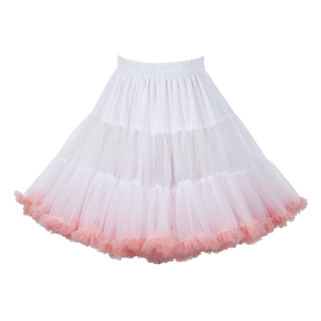 Enagua con cintura elástica para mujer, de hinchada, vestido de Ballet de princesa, niños y niñas Enagua Enagua corta de crinolina