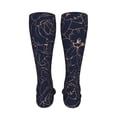 thumbnail image 6 of KLL Copper-Gold Gloss Outline Flower Print Cool Socks Men's Women's Crew Socks Funny Crazy Novelty Stockings, 6 of 8