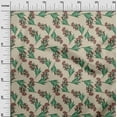 thumbnail image 3 of oneOone Rayon Light Brown Fabric Floral Dress Material Fabric Print Fabric By The Yard 56 Inch Wide, 3 of 5