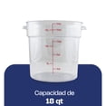 thumbnail image 2 of Recipiente de Policarbonato Caledonia Graduado Redondo 18 Qt, 2 of 6