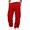 Red, variant on Mens Casual Cargo Pants Loose Fit Straight Leg Multi Pocket Drawstring Waist Utility Trousers for Daily Streetwear