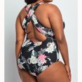 thumbnail image 3 of DPTALR Maillot de Bain une Pièce Tankini à Col en V Imprimé pour Femmes Grande Taille, 3 of 7