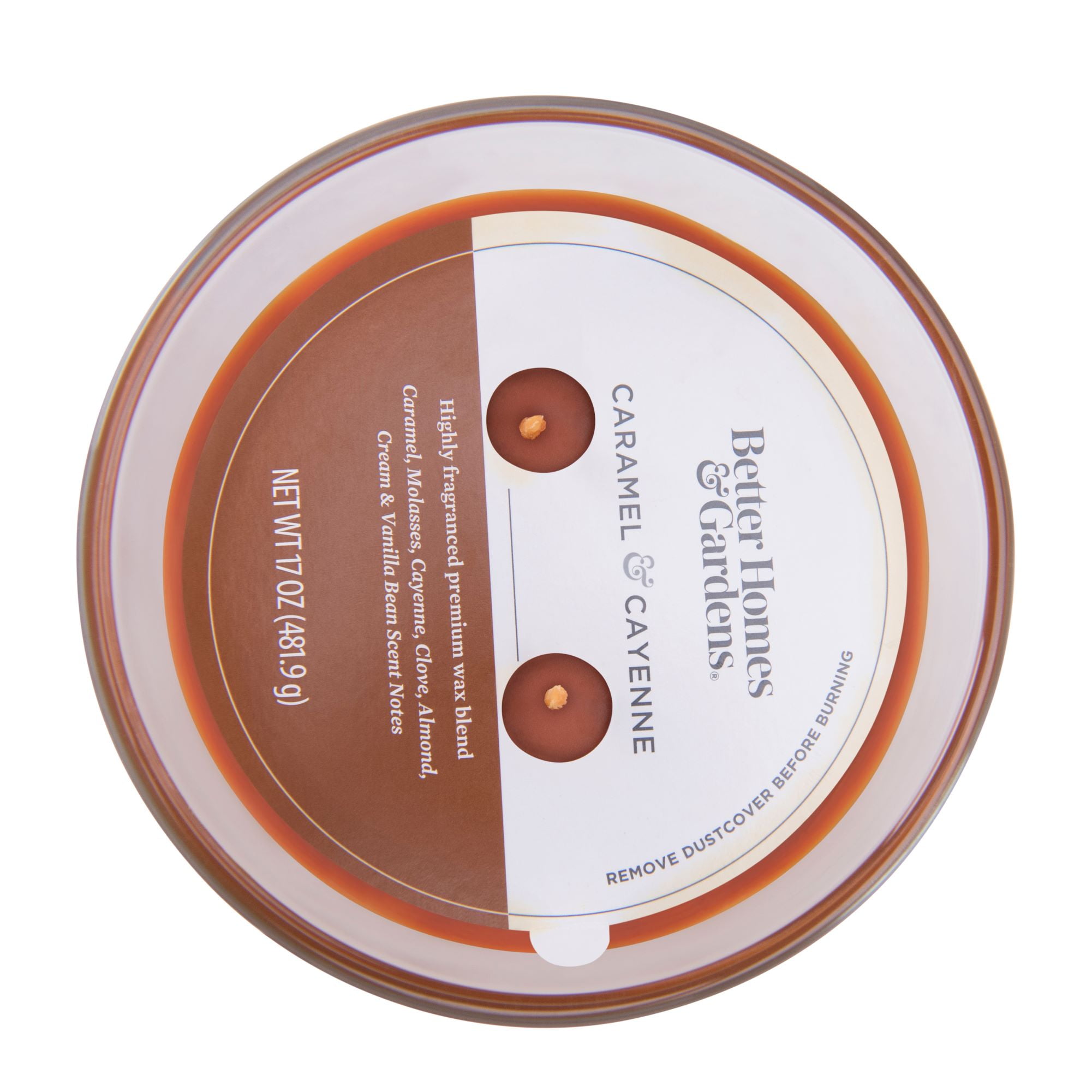 Better Homes & Gardens 17oz Caramel & Cayenne Scented 2-wick Jar Candle