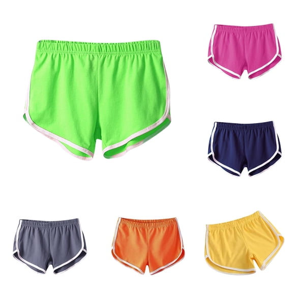 Trendfront Womens Athletic Shorts Elastic Waist Contrast Lightweight Casual Running Workout Bottoms