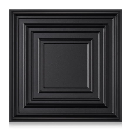 30Pack 3D Wall Panels for Interior Wall Décor Black 11.8"*11.8" Covering Panels, PVC Textured 3D Wall Tile for Living Room, Bedroom DIY Interior Décor