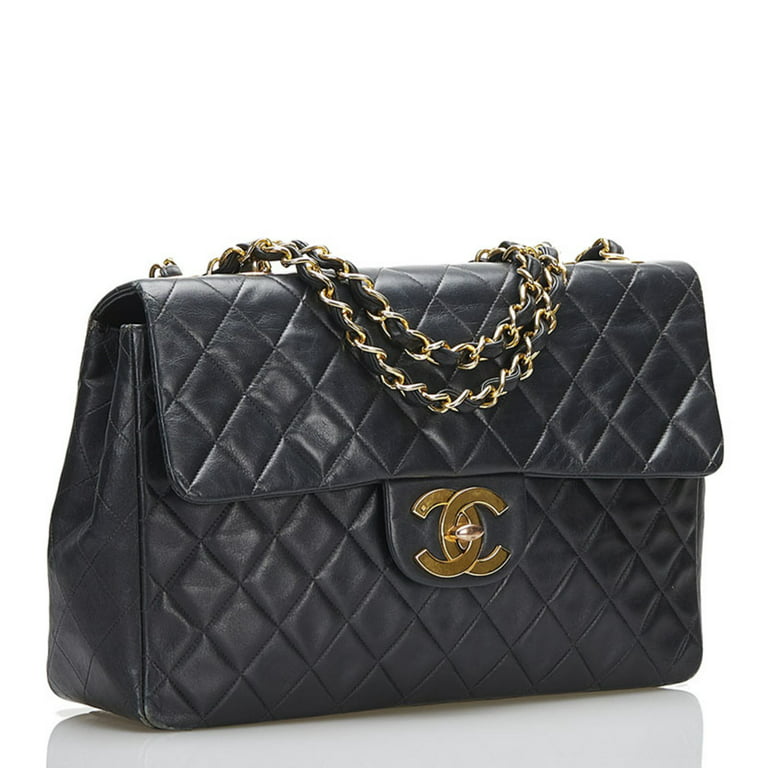 black chanel bag with gold chain used
