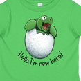 thumbnail image 4 of Inktastic Hello, I'm New Here Cute Baby Turtle Boys or Girls Toddler T-Shirt, 4 of 5