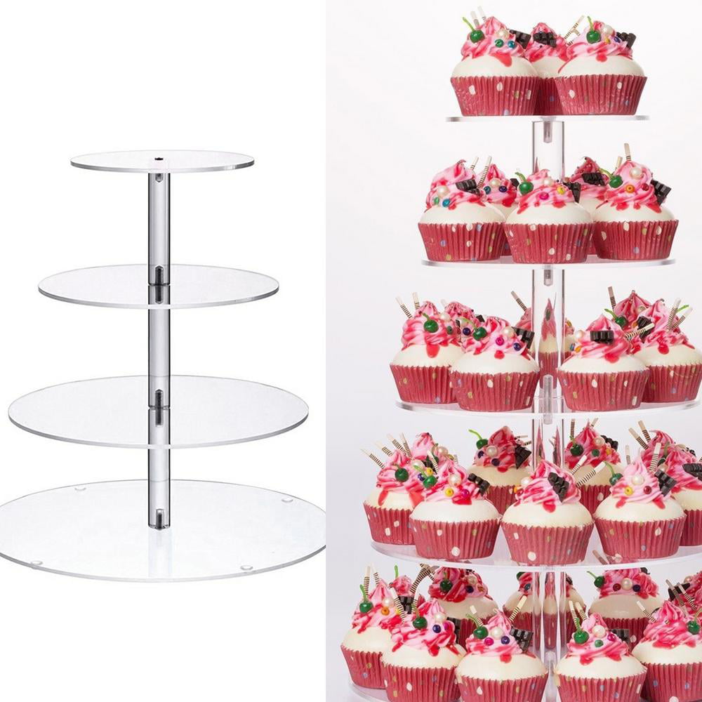4 Tier Cupcake Muffin Cake Dessert Holder Stand Display Wedding Birthday Party 