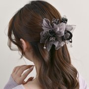Yvsxxv 1 Pc Purple Diamond Mesh Shark Hair Claw Clip for Women Updos
