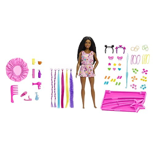 Muñeca Barbie y accesorios, trenza, estilo y cuidado "Brooklyn"
