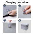thumbnail image 4 of TNOBHG Inflatable Foot Rest Inflatable Airplane Foot Rest Height Adjustable Travel Foot Rest for Airplane Chair Extender, 4 of 8