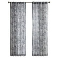 thumbnail image 1 of Madison Park Simone Fabric Floral Rod Pocket and Back Tab Top Voile Sheer - Gray, 1 of 11