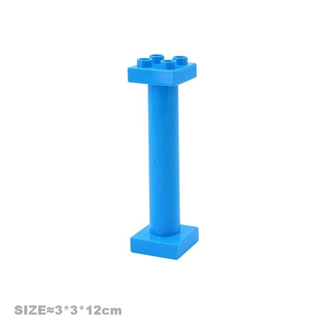 Big Size Building Blocks House Structure Parts Pillar Fence Bridge Column Assemble Bricks Educational Toys For Children Gift