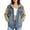 Khaki, variant on Otntypg Women's Splicing Hooded Jean Jacket Casual Fall Drawstring Layered Washed Long Sleeve Sweatshirt Button Down Hoodie Denim Shack Jacket with Pockets