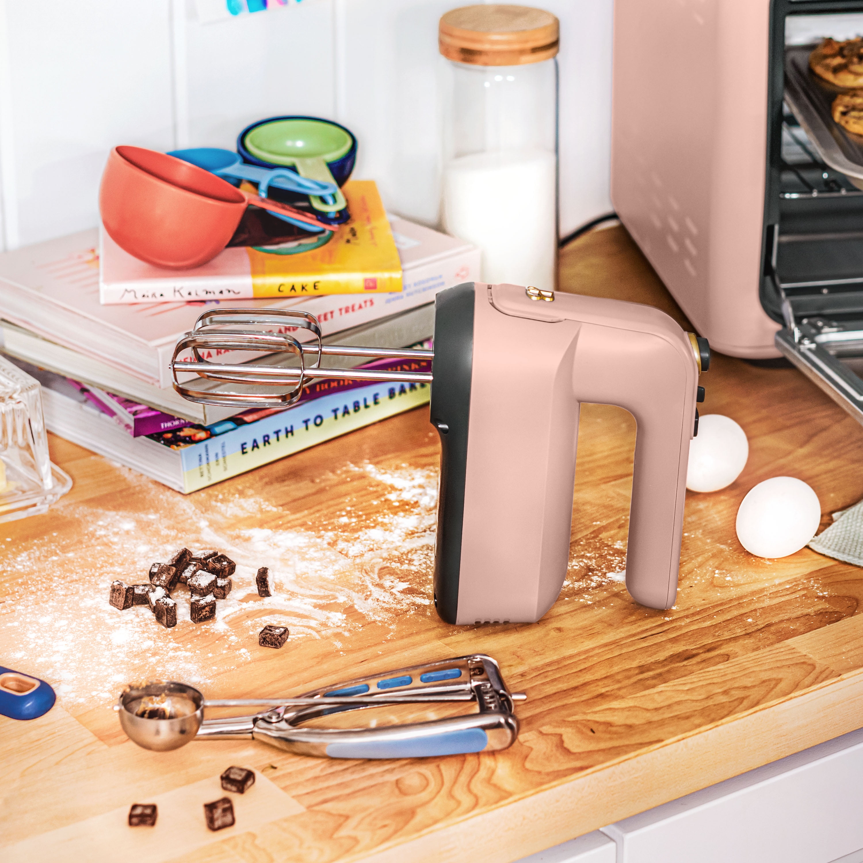 Beautiful 6-Speed Electric Hand Mixer, Rose by Drew Barrymore