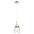 thumbnail image 3 of 447-1P-PN-G513 Innovations Lighting Bell - 1 Light Cord Hung Mini Pendant-11.13 Inch Tall and 5 Inch Wide-Polished Nickel Finish-Clear Deco Swirl, 3 of 7