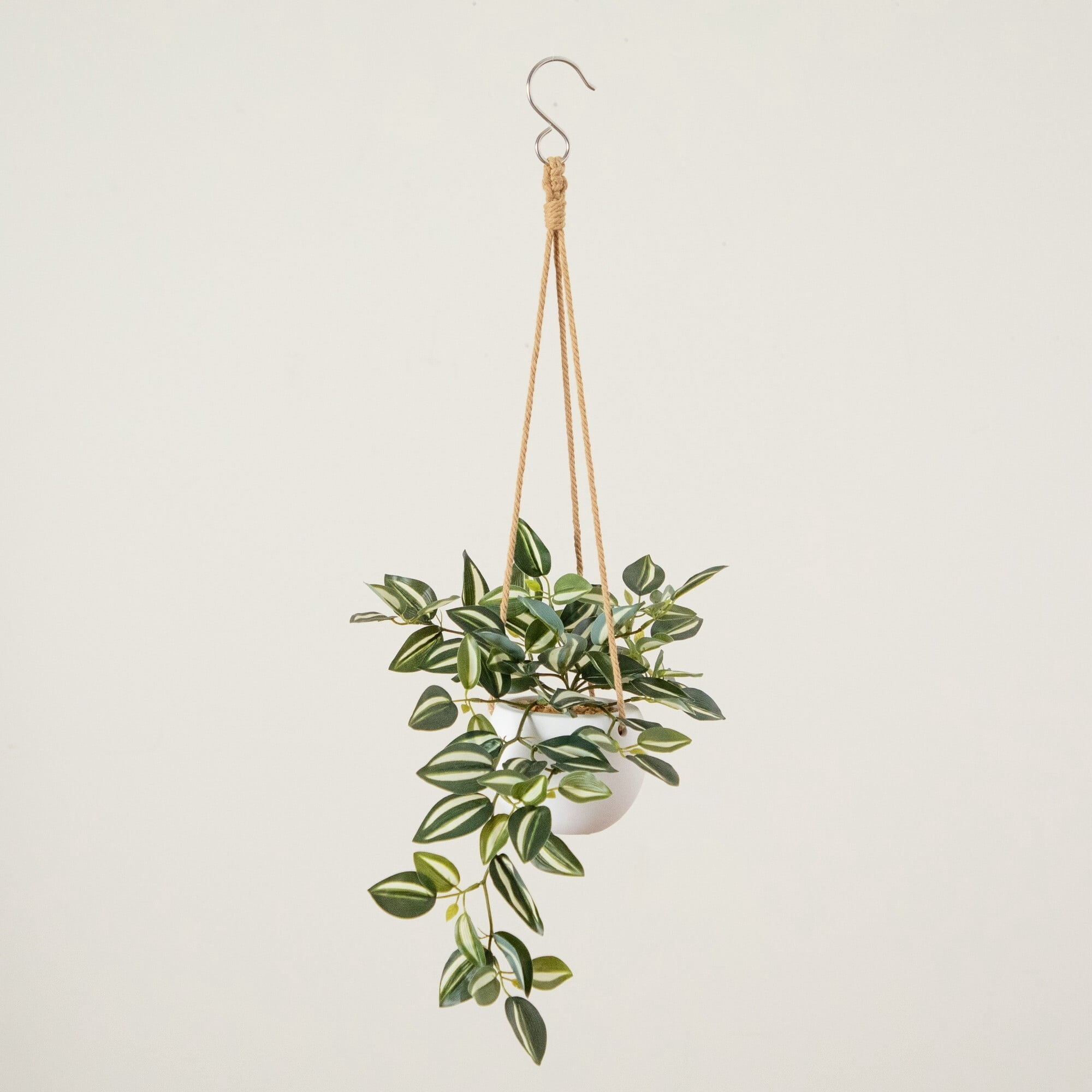 Artificial Wandering Jew & String of Hearts Hanging Plant - Set of 2