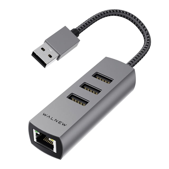 Adaptador USB-C a Ethernet WALNEW Gigabit para Mac/PC/teléfono