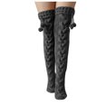 thumbnail image 2 of Quinlirra Women's Running Socks, Women Cable Knit Extra Long Boot Socks Over Knee Thigh Stocking Leg Warmers, 2 of 4