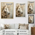 thumbnail image 4 of Designart "Simplistic Taupe And Ivory Horse Image" Animals Horse Floater Framed Wall Decor, 4 of 5