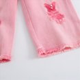 thumbnail image 5 of NOLDARES Infant Kid Girl Cute Fall Clothes Set2pcs Long Sleeve Crewneck Sweatshirt and Pants Print Outfits Clothing(Hot Pink,5-6 Y), 5 of 9
