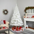 thumbnail image 3 of Nearly Natural 8ft. White Artificial Christmas Tree with 1500 Bendable Branches and 450 LED Lights, 3 of 7