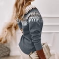 thumbnail image 6 of ThriftyPlait Fair Isle Crew Neck Sweater for Women Casual Long Sleeve Pullover Top Loose Fit Vintage Knitted Jumper Fall Winter Holiday Blouse, 6 of 7