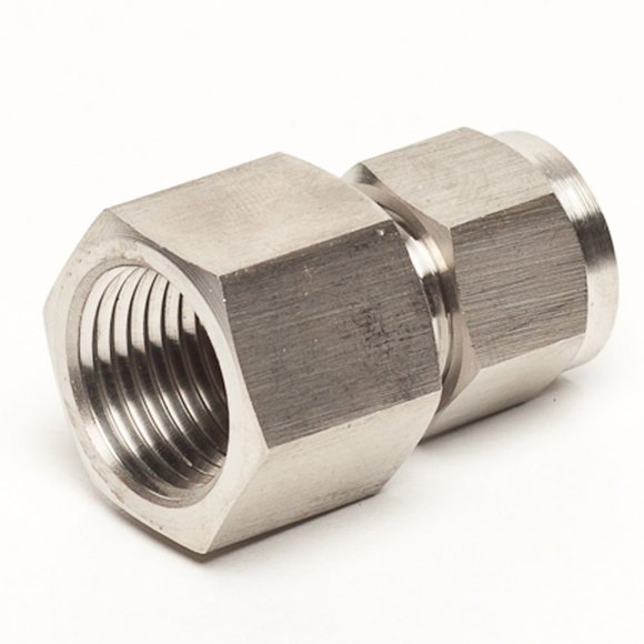 Home Brew Stuff 304 Stainless NPT to Compression Fittings (NPT Female 1/2" to 3/8" Tube)