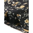 thumbnail image 5 of INSPIRE CHIC Women's Wear to Work Choker Belted Keyhole V Neck Floral Dress Black L, 5 of 5