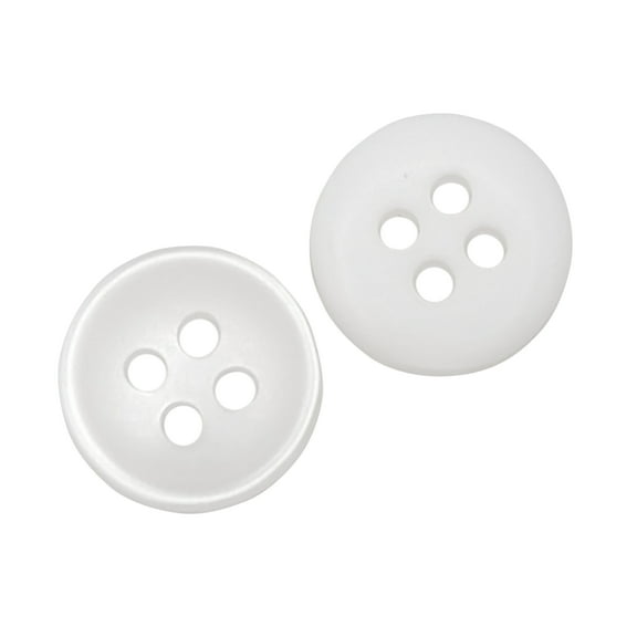Pack of 12 Clear Round Sewing Buttons – 0.35 Inch (14L) 4-Hole Transparent Plastic Buttons for Crafts, Shirts, Blouses, and Pants