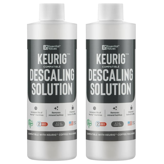 Solución desincrustante Essential Values Keurig Coffee, paquete de 2